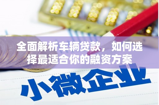 博罗全面解析车辆贷款，如何选择最适合你的融资方案