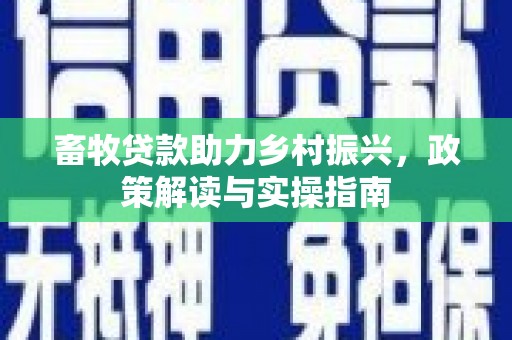 博罗畜牧贷款助力乡村振兴，政策解读与实操指南